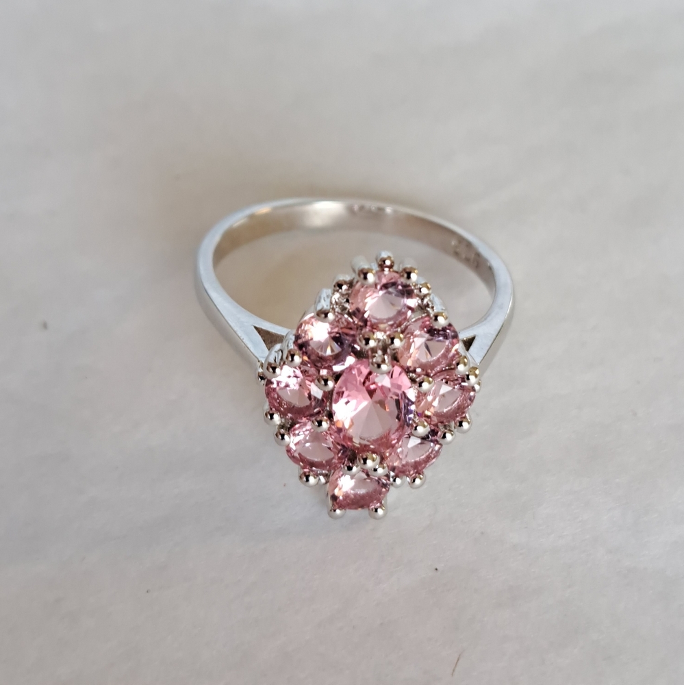 Pink Zircon Cocktail Ring - Picture 6 of 12